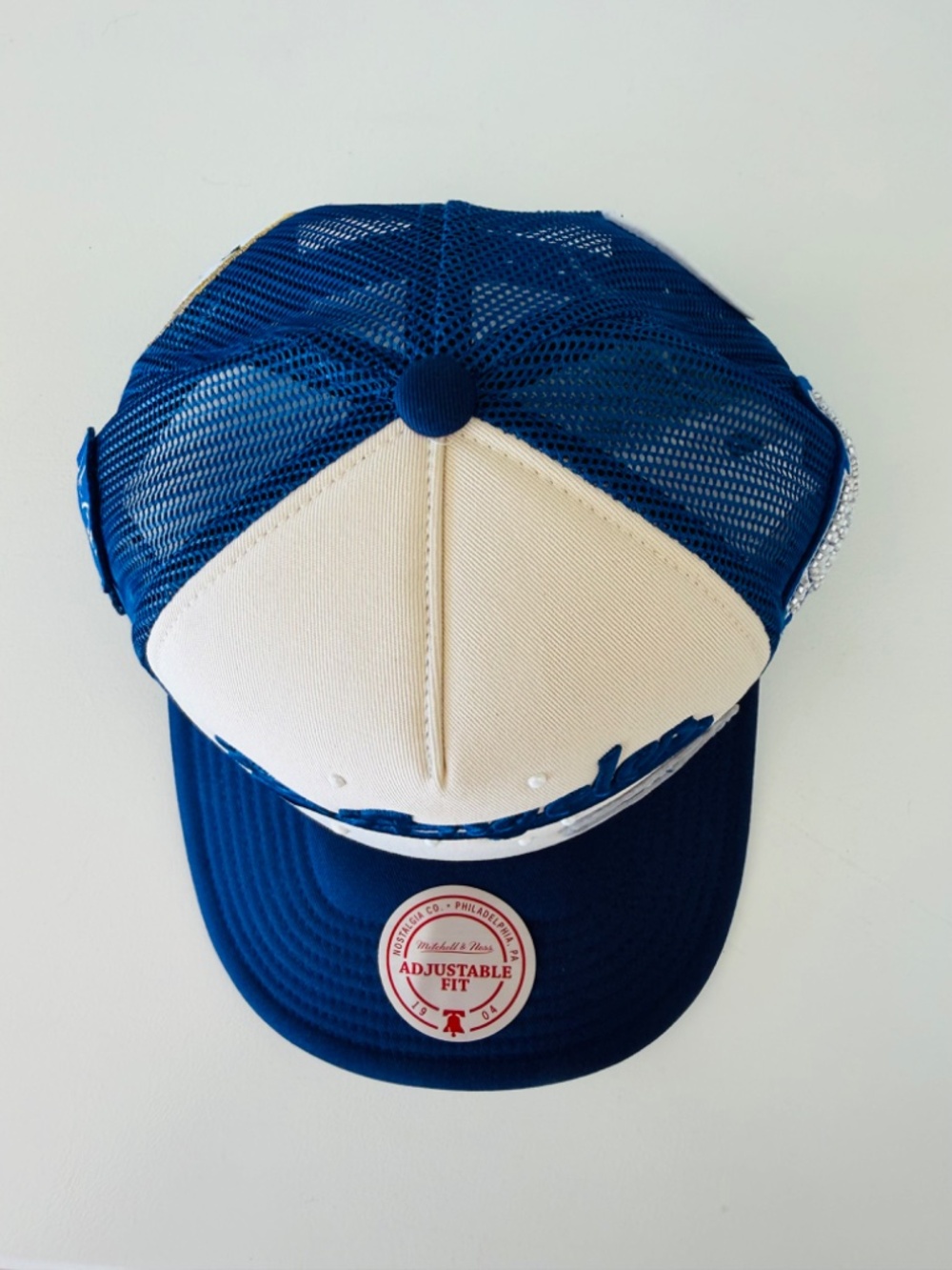 Anthropologie Dodgers Mitchell & Ness MLB Charm Trucker Hat NWT - Picture 7 of 8